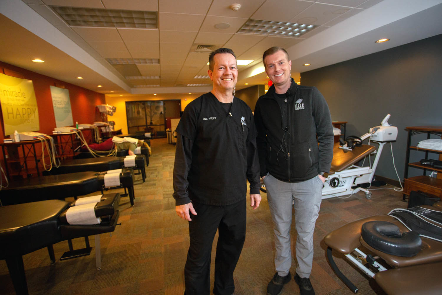 STRETCHING THE SERVICES: Dr. Gary Meek, left, is expanding his range of medical care with the launch of 180 Health, slated to open in early 2020, led by Clint Cunningham.